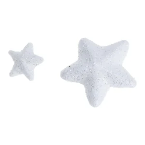 Scatolina con stelline decorative glitter bianco