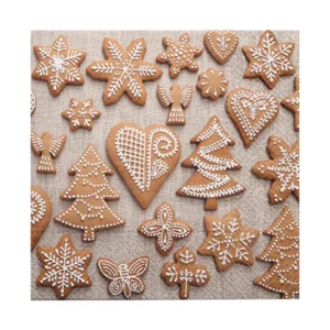Tovaglioli con biscottini natalizi