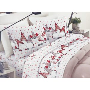 Completo letto in flanella antipilling Gnomi singolo/piazza e mezza