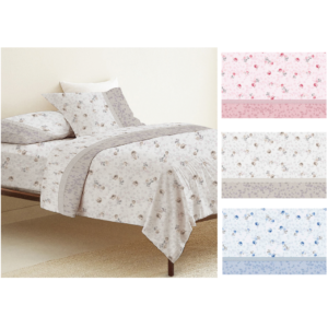 Completo letto matrimoniale Paolina con roselline