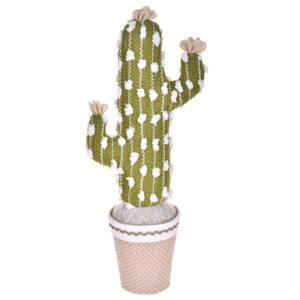 Cactus in feltro verde e beige XL