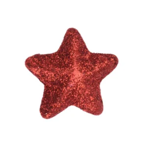 Scatolina con stelline decorative glitter rosso