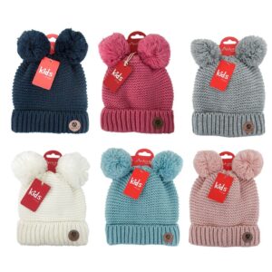 Berretto bambini Doppel con 2 pompon