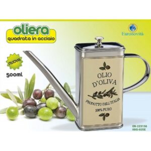 Oliera quadrata in acciaio inox 500ml