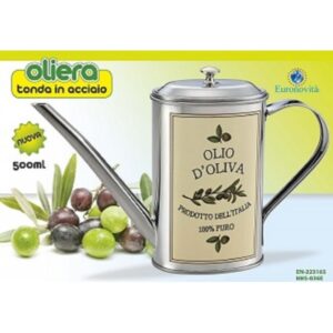Oliera rotonda in acciaio inox 500ml