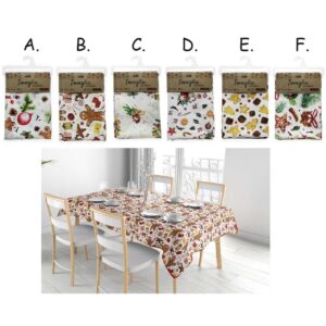 Tovaglia antimacchia fantasia natalizia 140x180/140x240cm