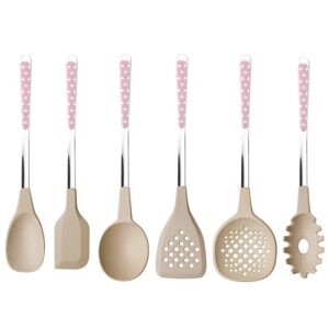 Set di utensili da cucina Neva con cuoricini , acciaio inox e silicone