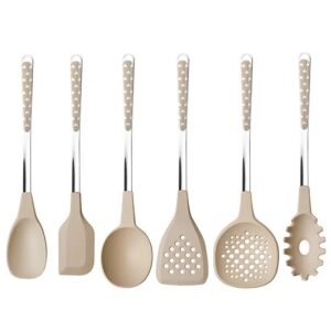 Set di utensili da cucina Neva con cuoricini acciaio inox e silicone