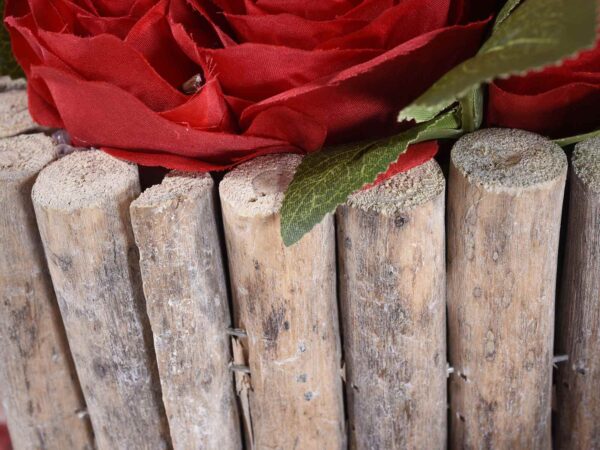Cestino portapiante a forma di cuore in legno - immagine 2
