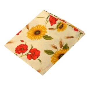Tovaglia con papaveri e girasoli (misure varie)