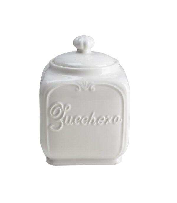 Barattolo quadrato Provence zucchero bianco