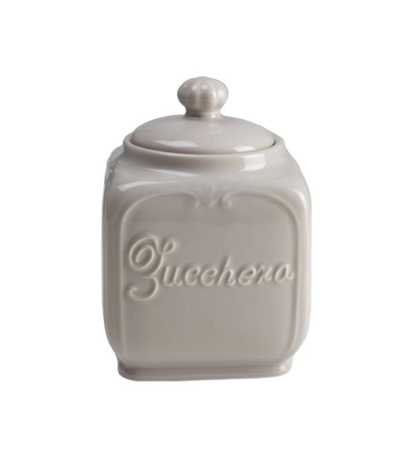 Barattolo quadrato Provence zucchero beige