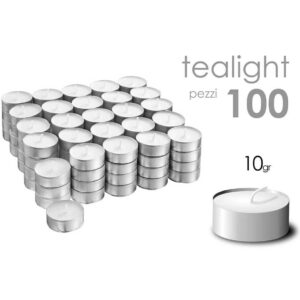Candele T-Light bianco 100pz