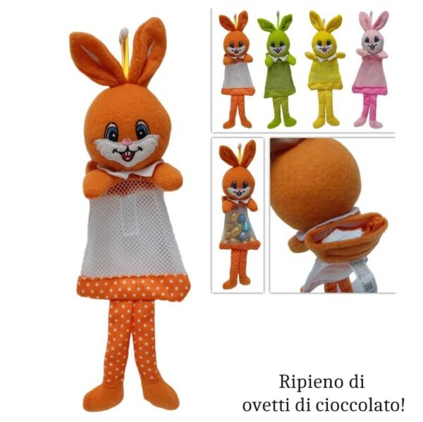 Sacchetto coniglietto con ovetti di cioccolato