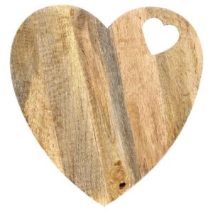 Tagliere a cuore in legno di mango 40cm