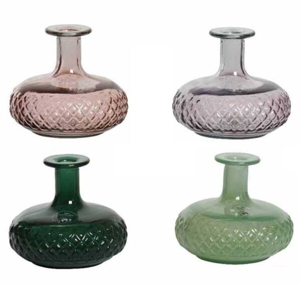 Vasetto decorativo in vetro decorato