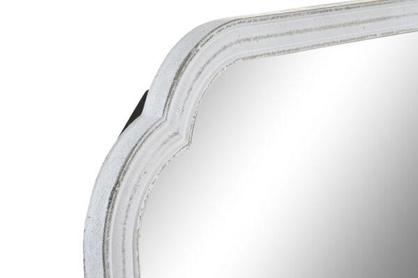 Specchio in legno bianco shabby con angoli lavorati - immagine 2