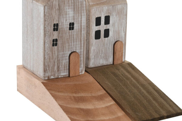 Fermaporta in legno con casetta - immagine 3
