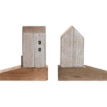 Fermaporta in legno con casetta - immagine 2