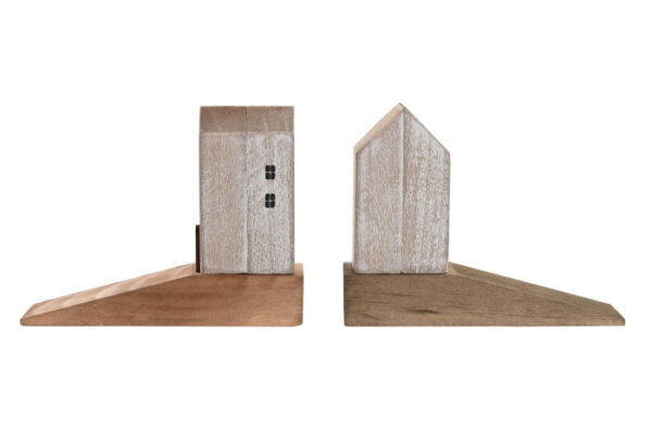 Fermaporta in legno con casetta - immagine 2