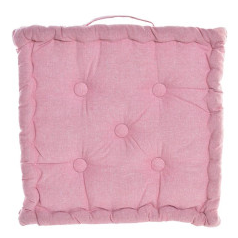 Cuscino mattonella rosa con maniglia