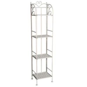 Scaffale in metallo 4 ripiani con cuore h.152cm