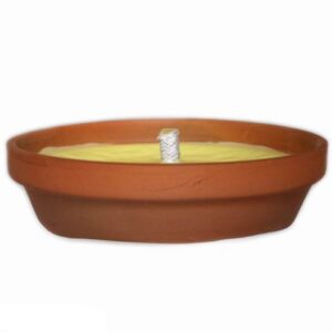 Coccio con candela alla citronella