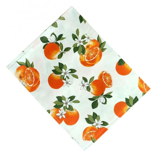 Tovaglia con fiori e arance (misure varie)