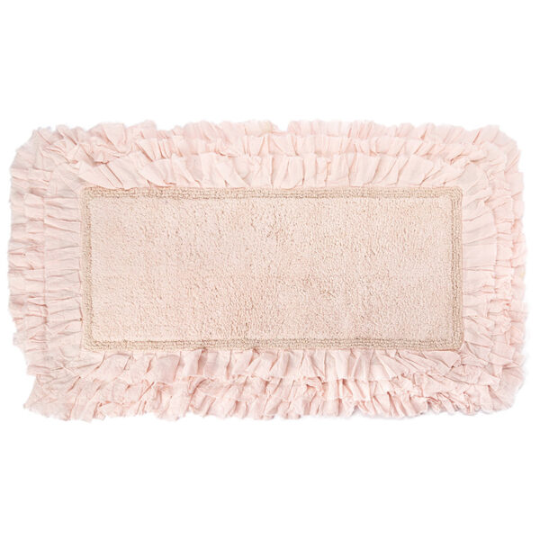 Tappeto rosa con tripla balza