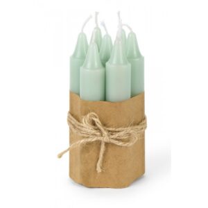 Set 7 candele verde h.11cm