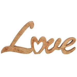 Scritta Love in legno di mango 55cm