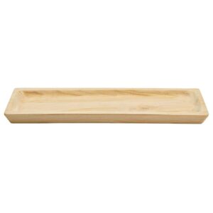 Vassoio rettangolare in legno naturale