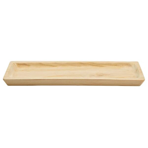 Vassoio rettangolare in legno naturale