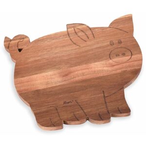 Tagliere in legno a forma di maialino