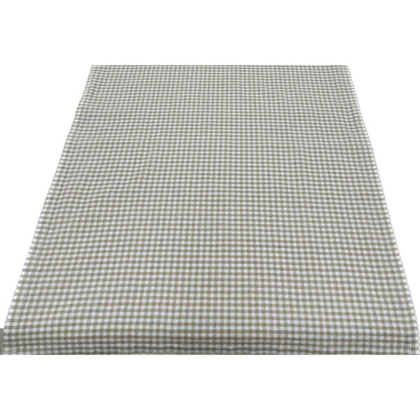 Runner a quadretti beige