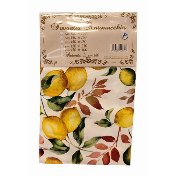 Tovaglia antimacchia limoni e foglie (varie misure)