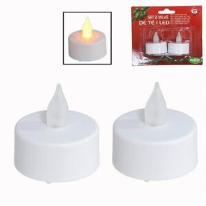 Set due candele Tè led bianche