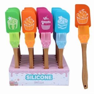 Set spatola e pennello Cup Cake in vari colori
