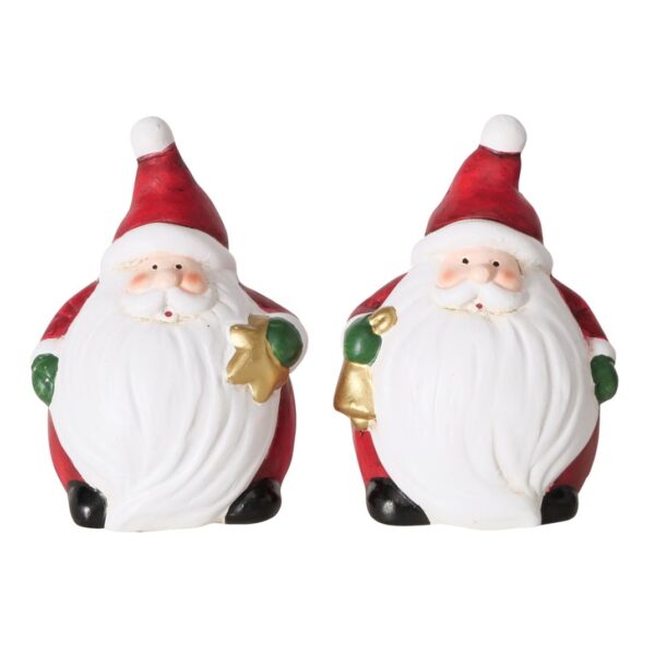 Babbo Natale in ceramica con campana o stella