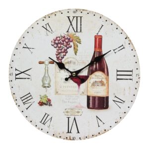 Orologio con uva e vino rosso