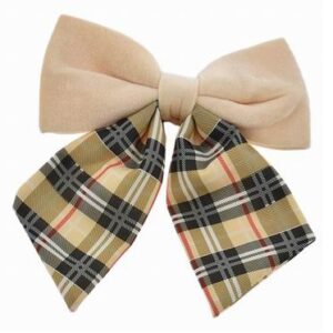 Fiocco da appendere Beige e Tartan 22cm