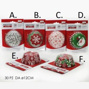 Set 30 pirottini in carta Merry Christmas