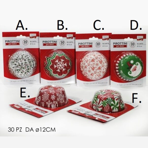 Set 30 pirottini in carta Merry Christmas