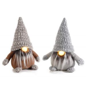 Babbo Natale in stoffa con naso led