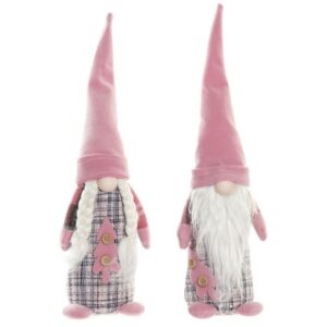Gnomo tartan con paillette e cappello in velluto