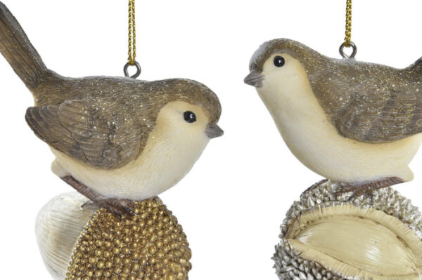 Uccellini da appendere in resina con glitter disponibile in 4 modelli - immagine 2