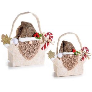 Borsine Babbo Natale  in panno e stoffa