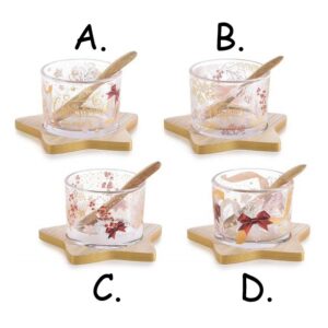 Set aperitivo in vetro e legno