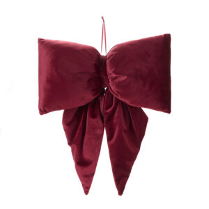 Dietroporta fiocco in velluto rosso