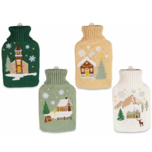 Borsa acqua calda Winter Village in maglia
